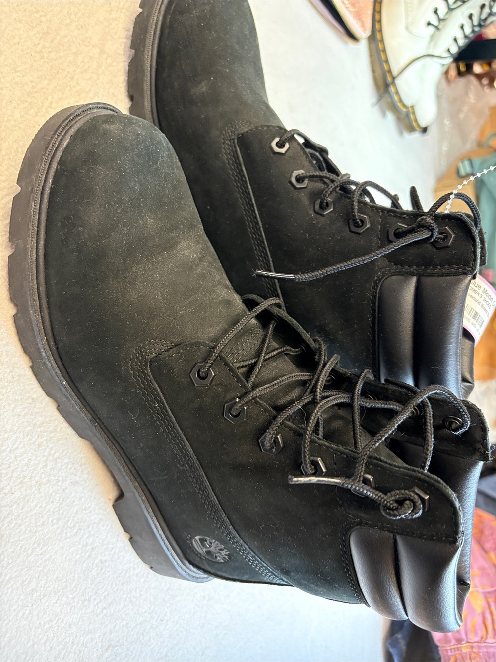 Timberland Men's Black Nubuck Lace-Up Ankle Boots